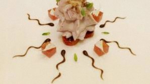 Artistic plate with sauce details