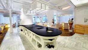 Modern bar in white tones